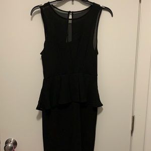 Black peplum dress size small